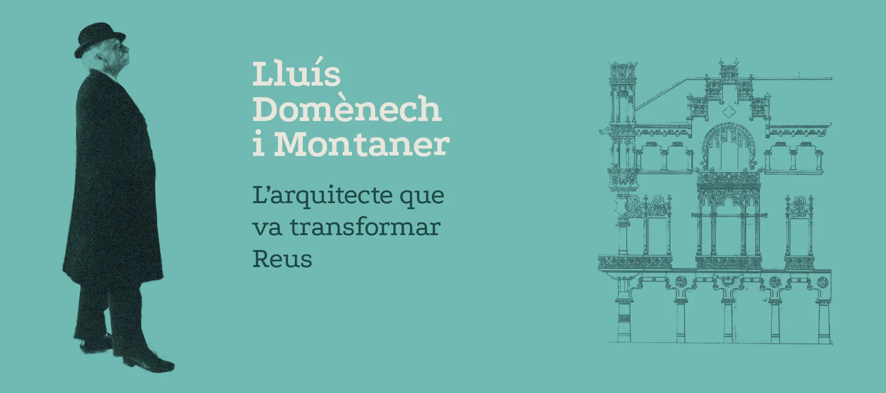 Lluís Domènech i Montaner i esboç de la façana de Casa Navàs